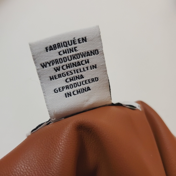 Matteson faux leather/ latex look legging pants size 4 tawny caramel - Picture 6 of 7